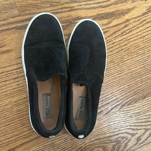 steve madden black slides espadrilles size 9